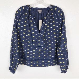 J. Crew Point Sur Metallic Arrow Lace Blouse‎ Top S